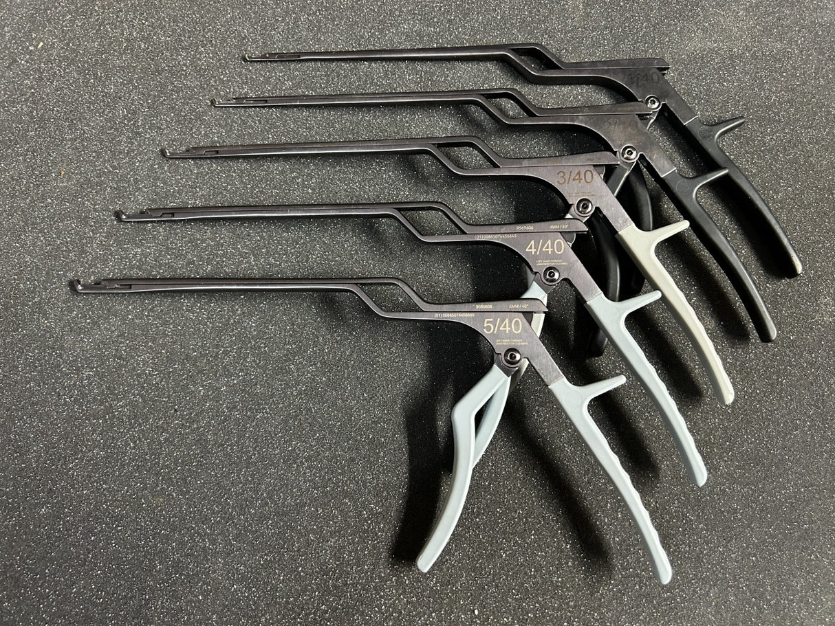Medtronic Kerrison Rongeur/Punch 40° 1mm-5mm Spine/Neuro Set of 5 (ORIGINAL)