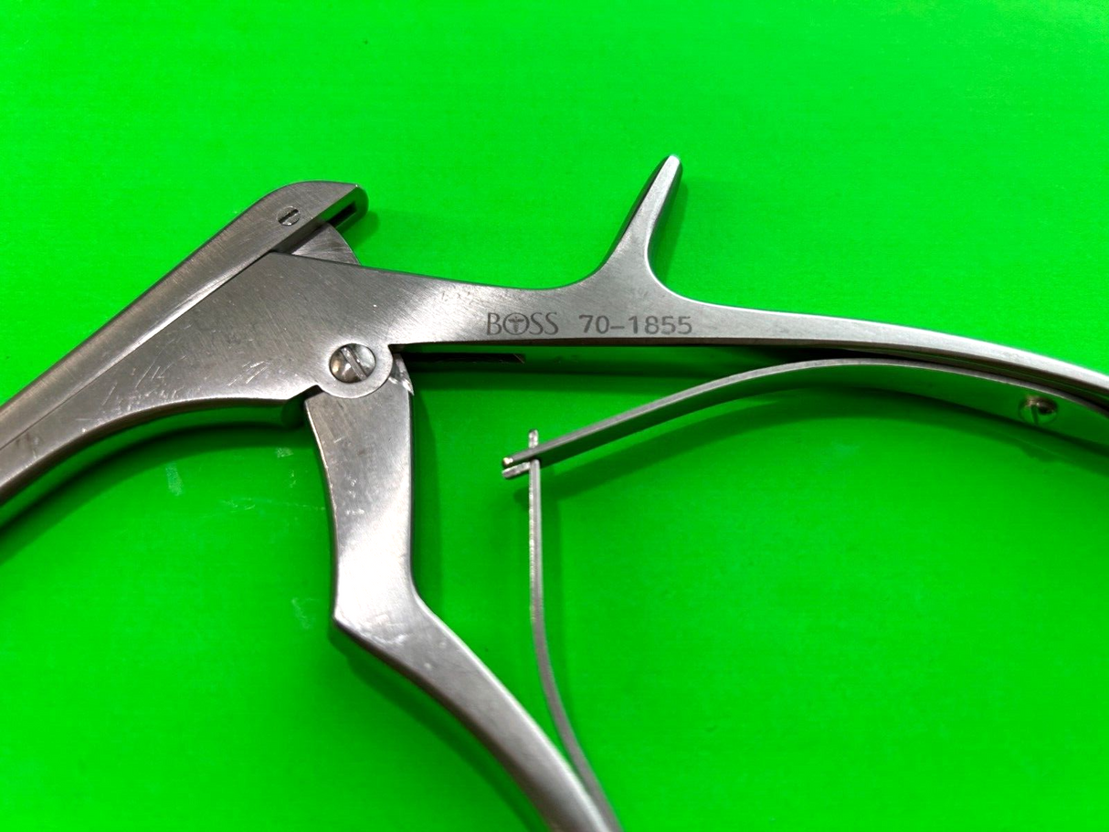 BOSS Surgical 70-1855 Orthopedic Kerrison Rongeur 5mm Up Bite, 40°, Shaft 8"