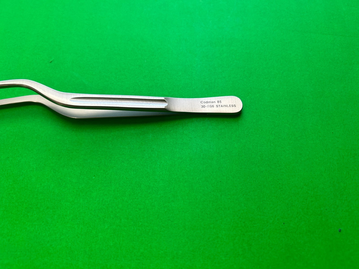 Codman 30-1166 Hoen Bayonet Forceps 1x2 Teeth 7-3/4"