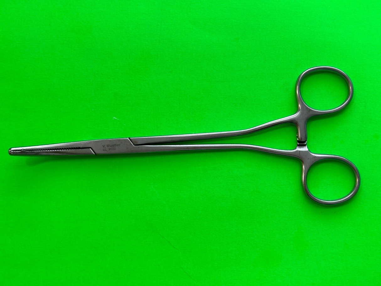 V.Mueller Surgical GL3100 Heany Hysterectomy Forceps, curved 21cm