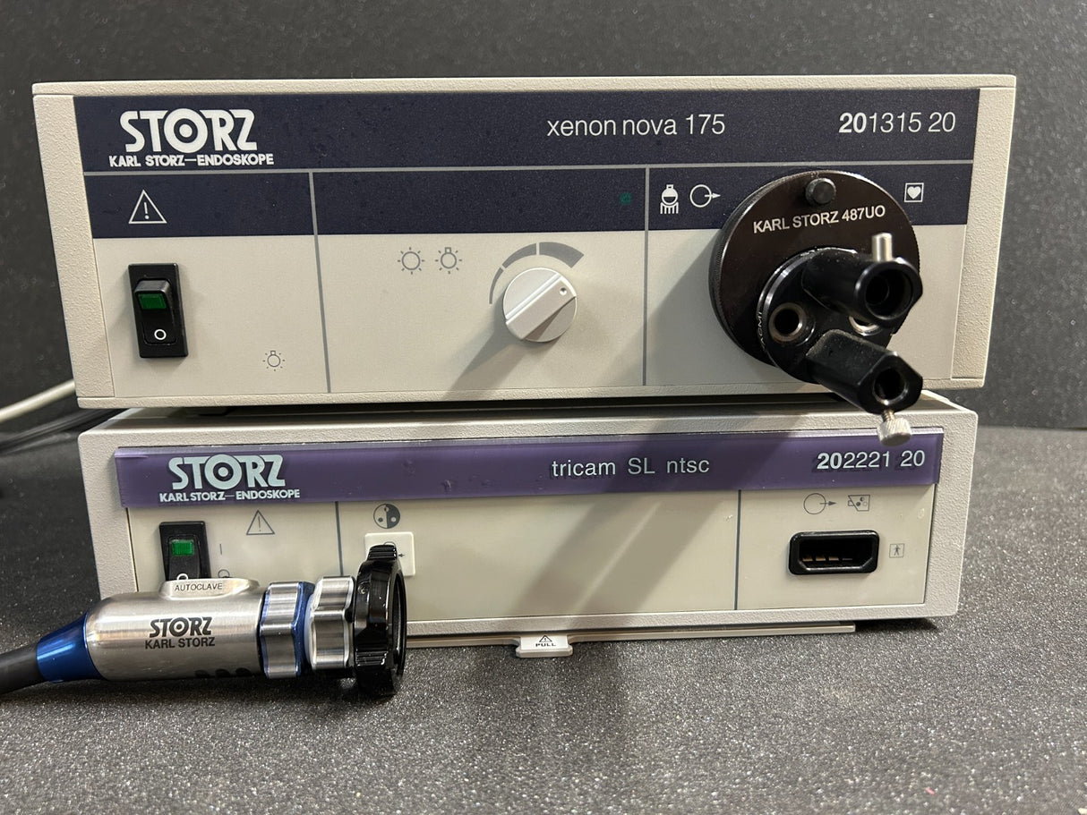 Karl Storz Autoclavable Tricam NTSC Set W/ Xenon Nova 175 Light & Tricam SL NTSC
