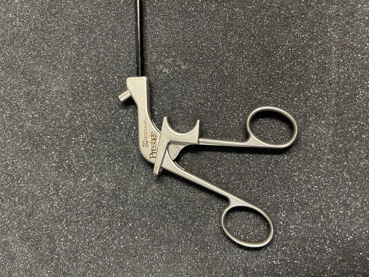 Aesculap 8360-00 Prestige Atraumatic Single Action Slide Lock Grasper 5mm x 36cm