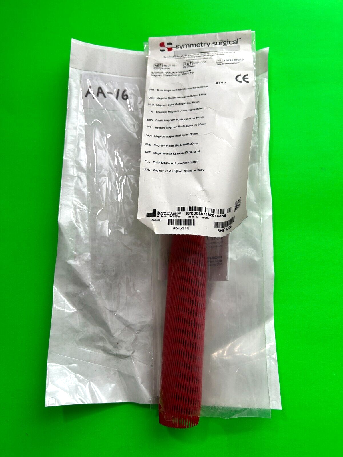 Symmetry Surgical 46-3116 Magnum Chisel Curved 30mm Tip