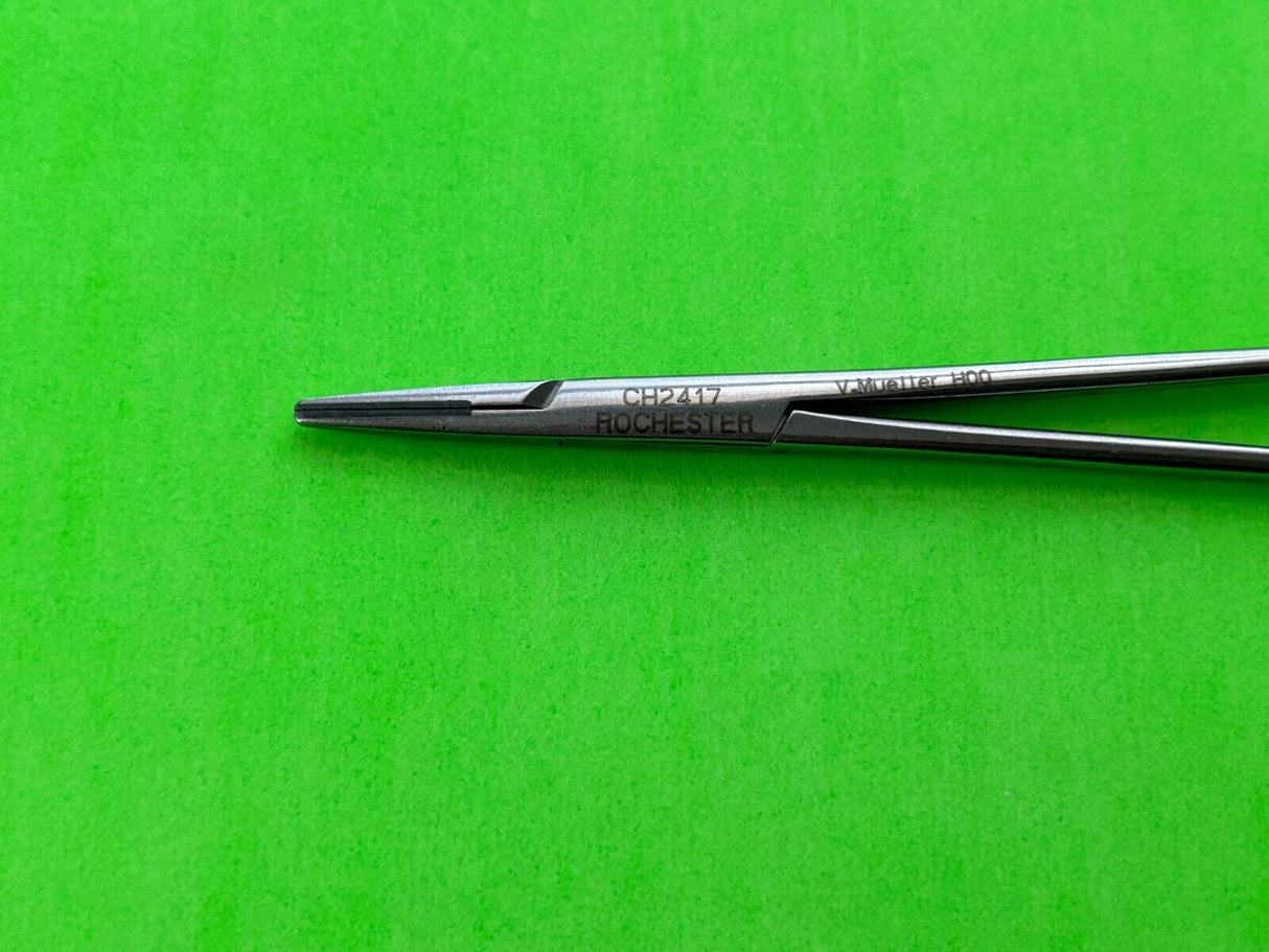 V.Mueller Surgical 7-1/8" Rochester Delicate TC Needle Holder, Straight