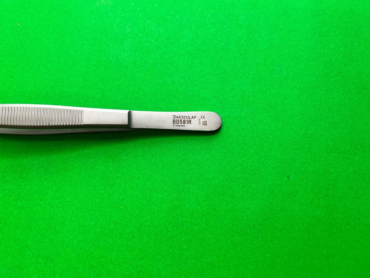 AESCULAP BD581R Dressing and Tissue Forceps, Straight, 2x3 Teeth, 7-7/8"