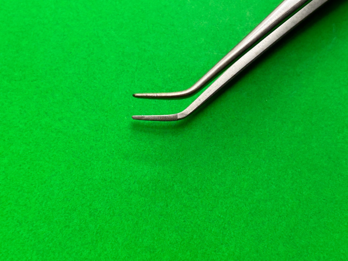 Aesculap BD257R Surgical Angled Dissecting Forceps, 7-7/8"