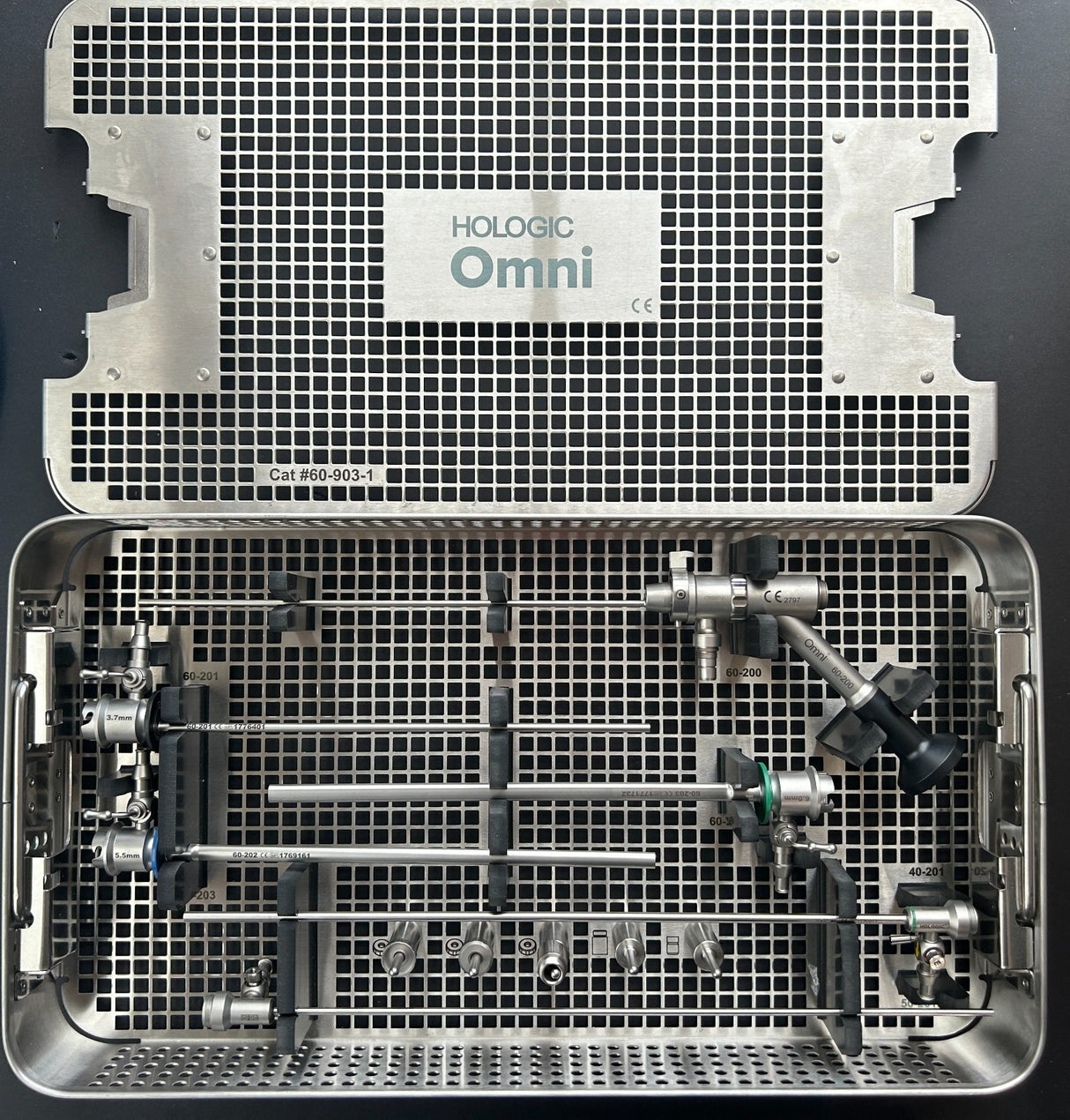 Hologic Omni 60-200 0° Hysteroscope Set W/ Sheaths, Karl Storz Adapter & Tray