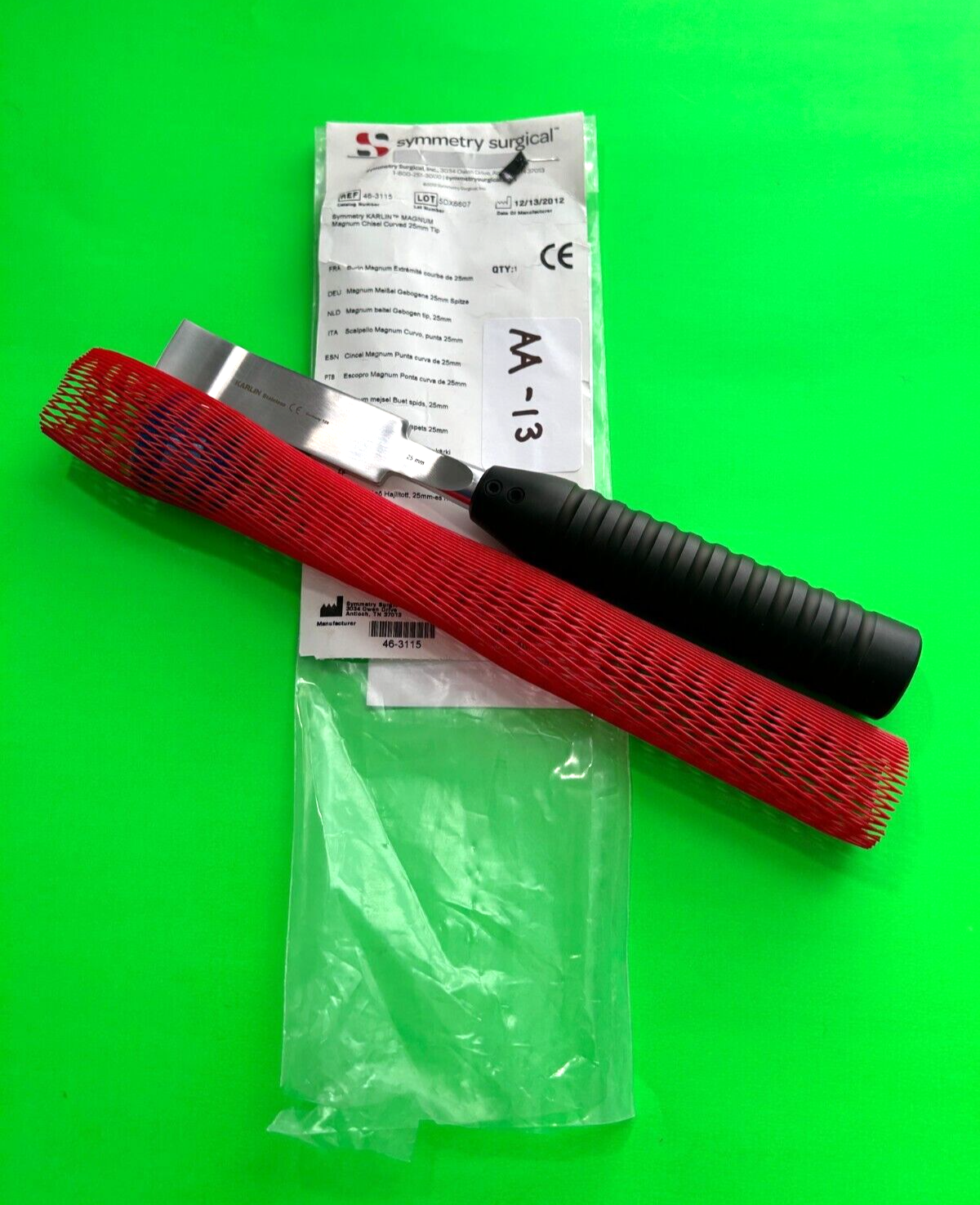 Symmetry Surgical 46-3115 Magnum Chisel Curved 25mm Tip