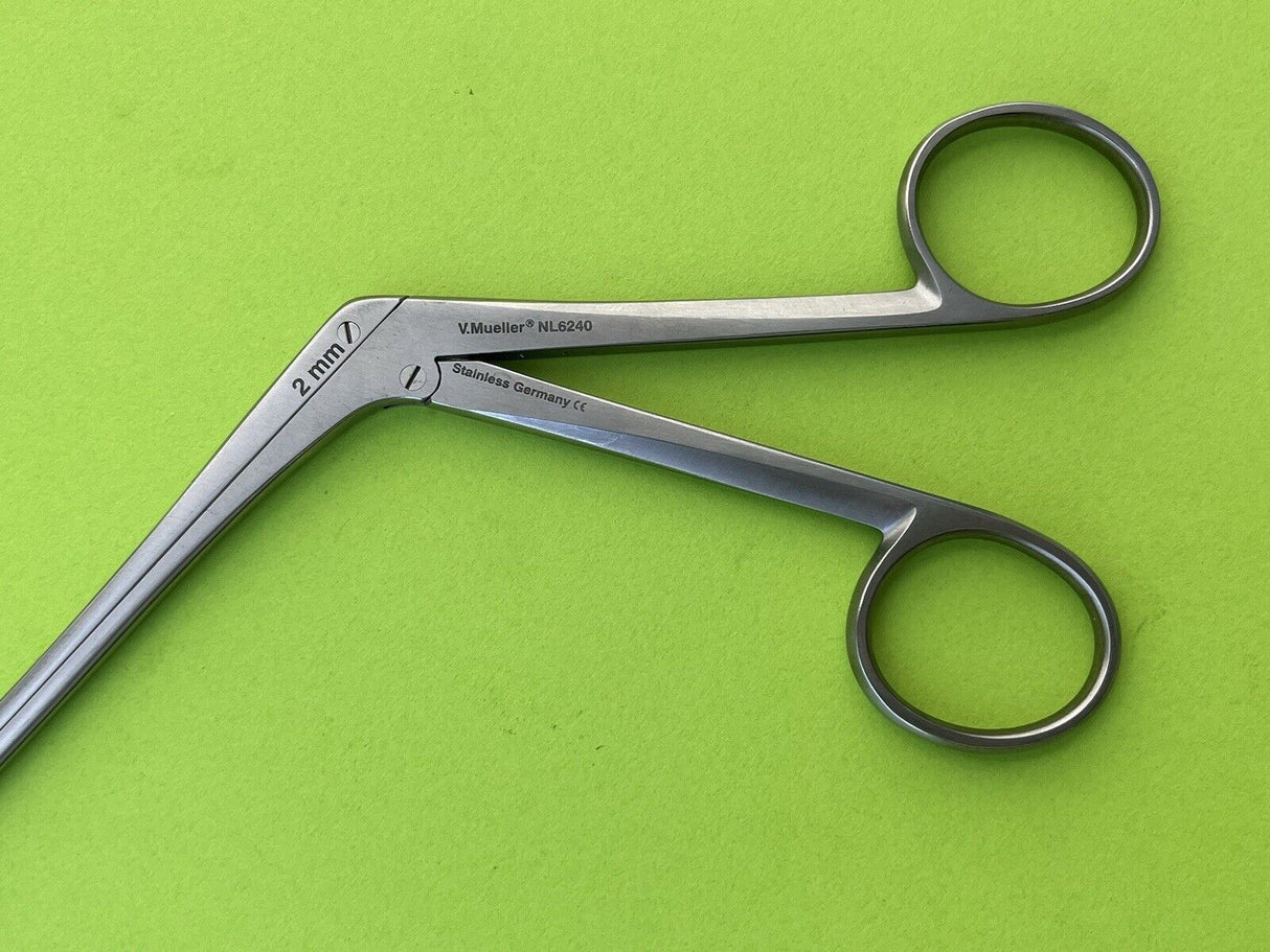 V.Mueller Spinal Pea Pod Rongeur, Angled Up 2mm x 6mm Up Bite, 5-1/2"