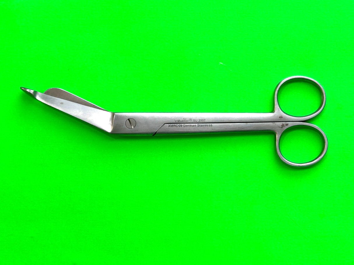 V.Mueller Surgical SU2007 Bandage Scissors, Angled 6cm Blade Size