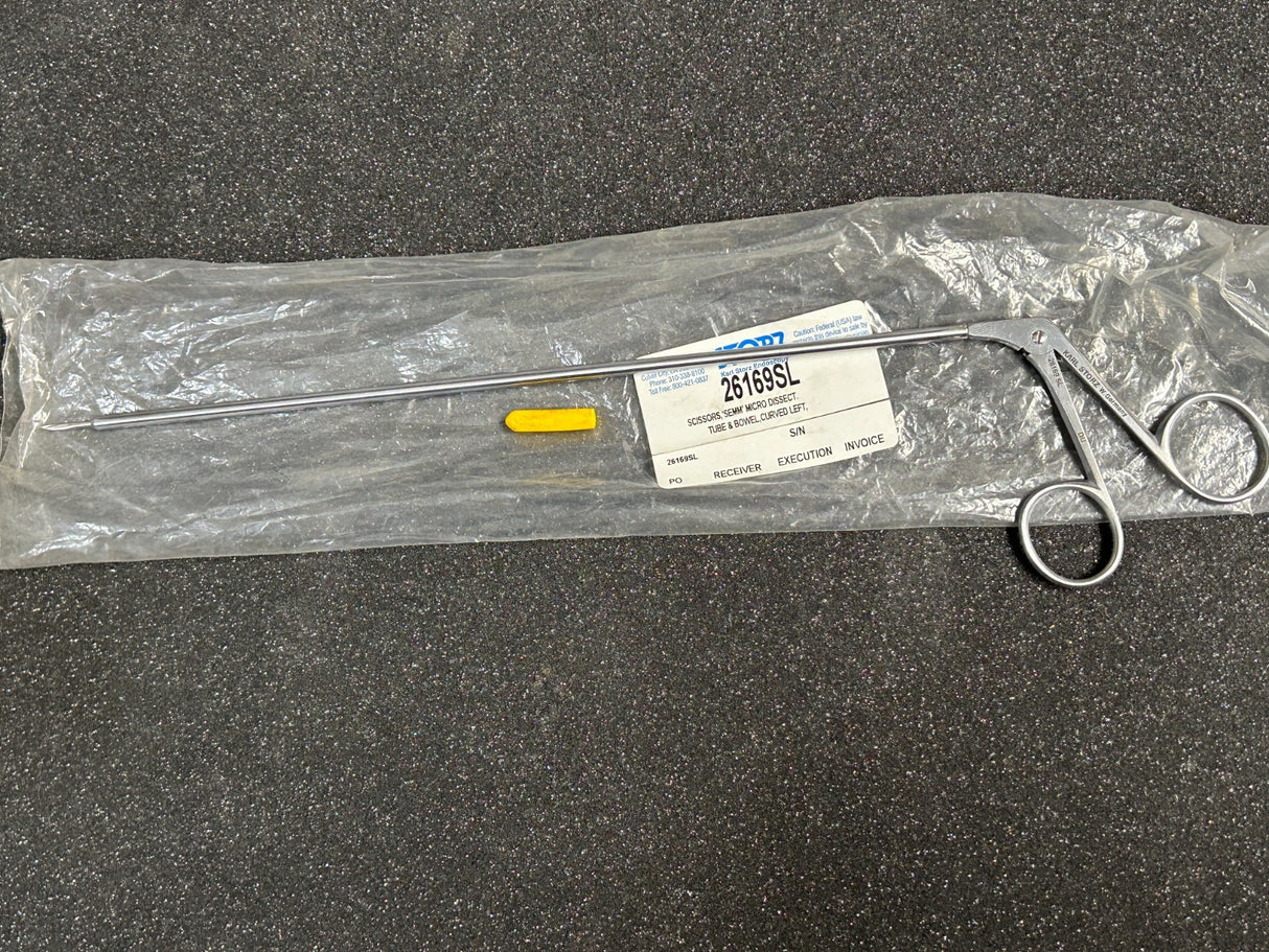 Karl Storz 26169SL Micro Semm Scissors Curved Left 5mm x 33cm Sharp Laparoscopy