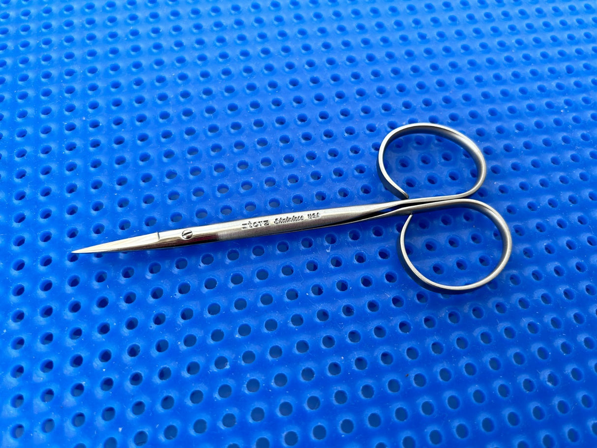 Karl STORZ Surgical E3410 Eye Scissors Straight Pointed Tips 4.25"