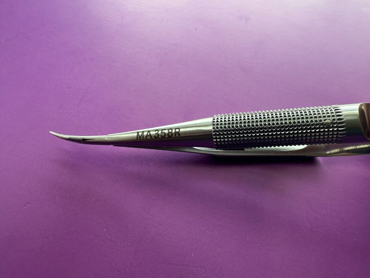 Aesculap MA358R BARRAQUER Micro Needle Holder Round Knurled Handle CVD 5 1/4in