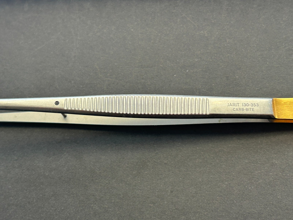 Jarit 130-353 Carb Bite Potts-Smith Tissue Forcep, 7-1/4"