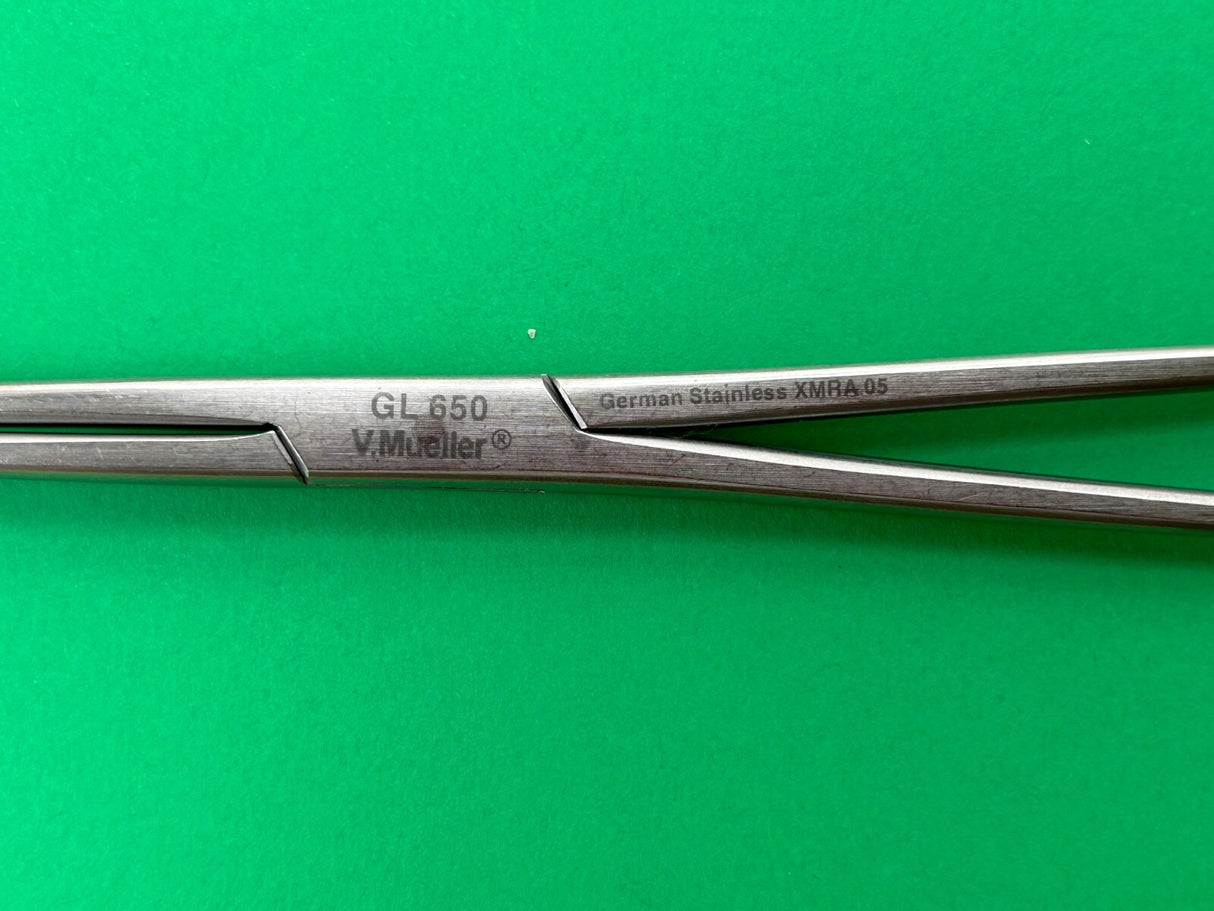 V.Mueller Surgical 9-3/4" Straight Foerster Sponge Forceps, Serrated Jaw