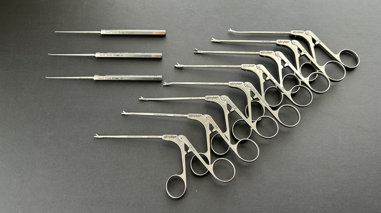 Stryker Arthoscopic/Orthopedic Small Joint Graspers/Punch with Probes Set of 11