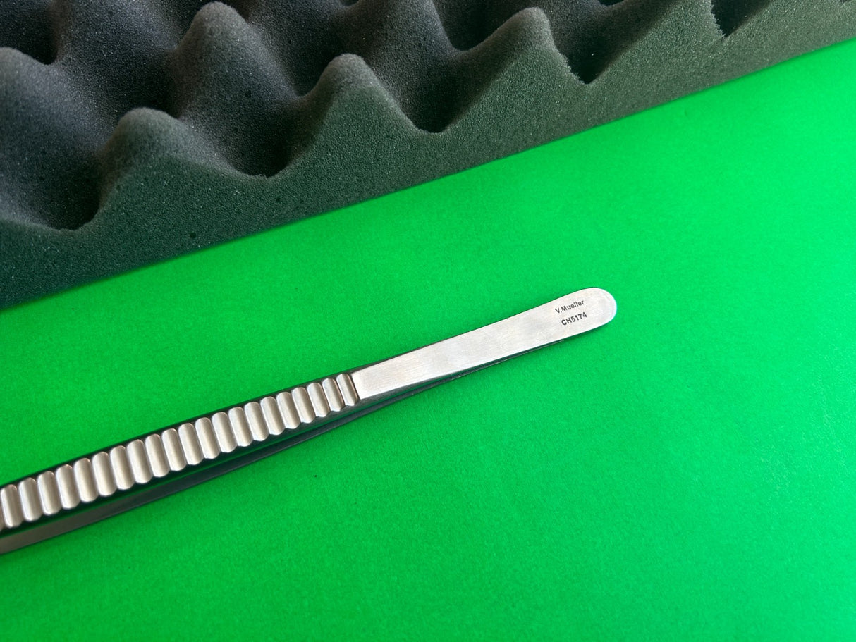 V.Mueller CH5174 Potts Smith Tissue Forceps With Serrated Tips, 12"