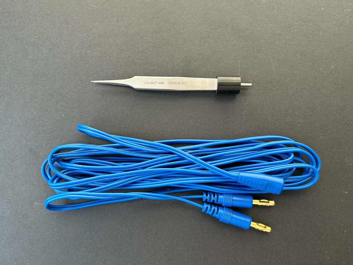 V. Mueller OP0914-201 Tenzel/Jewler Bipolar Forceps W/ Free Cable