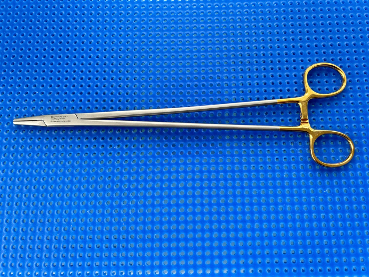 Symmetry Surgical 36-2019 Classic Plus Needle Holder; Mayo-Hegar; 10 1/2 in TC