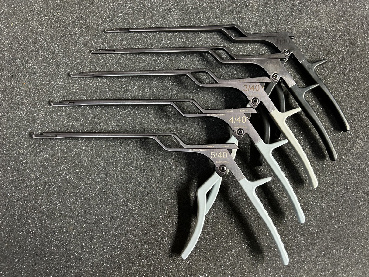 Medtronic Kerrison Rongeur/Punch 40° 1mm-5mm Spine/Neuro Set of 5 (ORIGINAL)