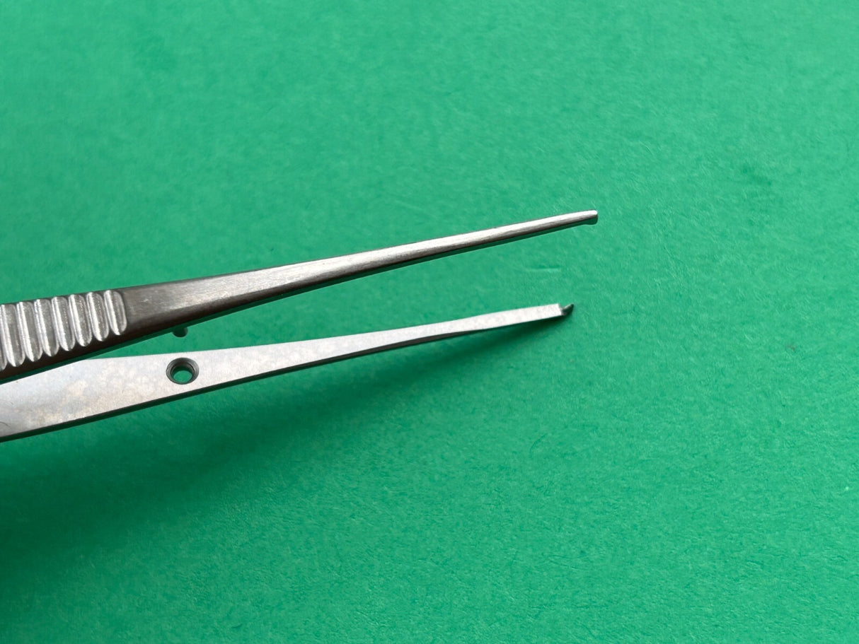 Symmetry Surgical Forceps; Iris; Straight; Extremely Delicate; 1x2 Teeth