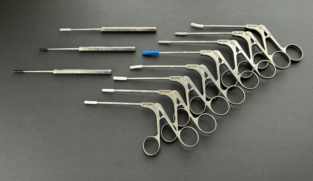 Stryker Arthoscopic/Orthopedic Small Joint Graspers/Punch with Probes Set of 11