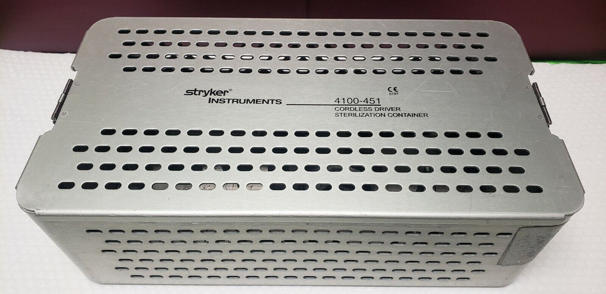 Stryker Instruments 4100-451 Cordless Driver Sterilization Container
