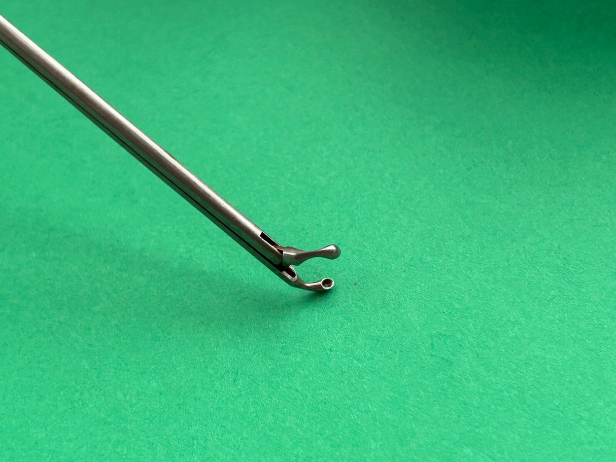V.Mueller Surgical 5-3/8" Rhoton Grasping Forceps, Angled 1mm Wide Cup