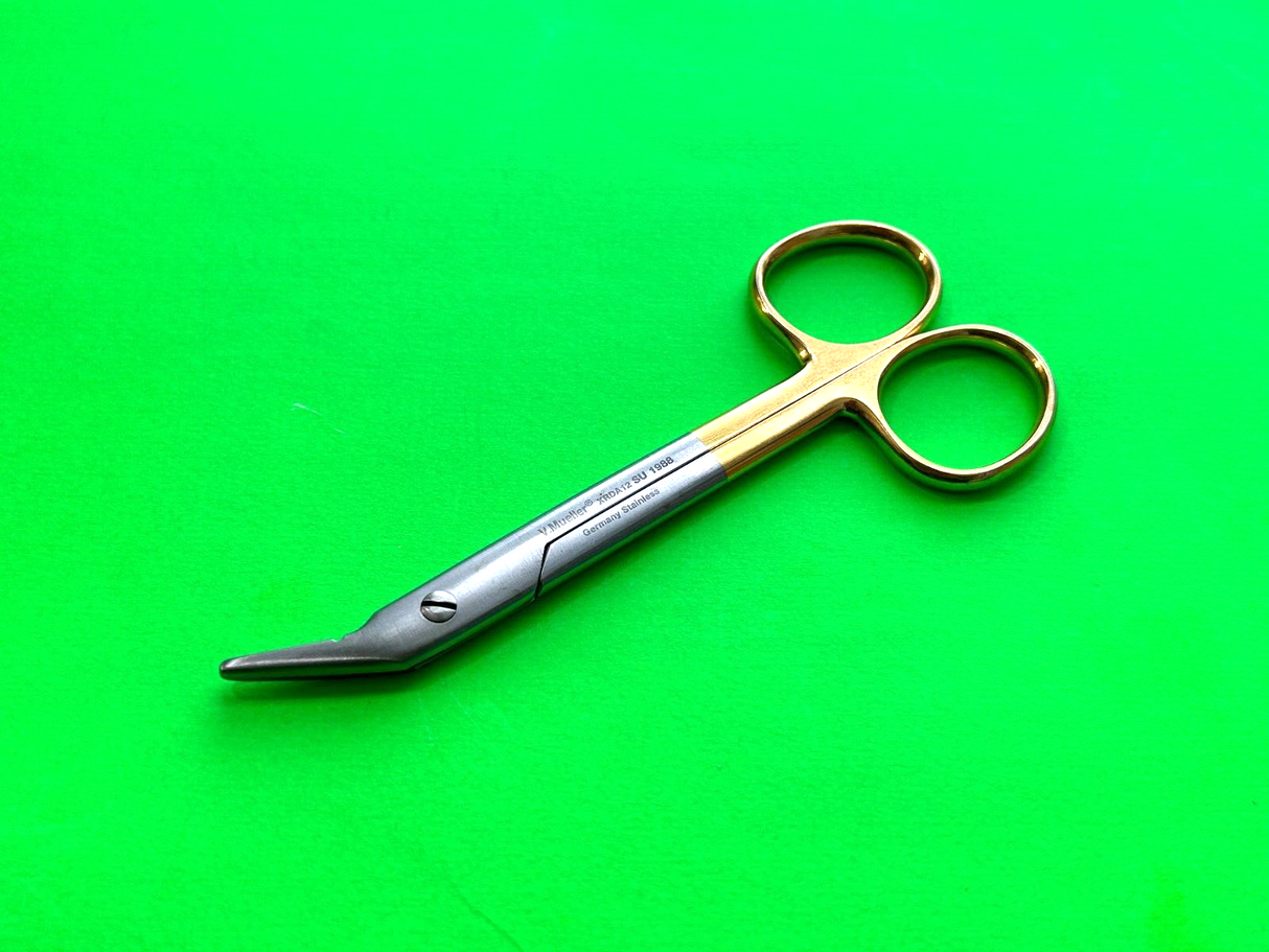 V.Mueller Surgical SU1988 Suture Wire-Cutting Scissors, Angled 12.5 cm