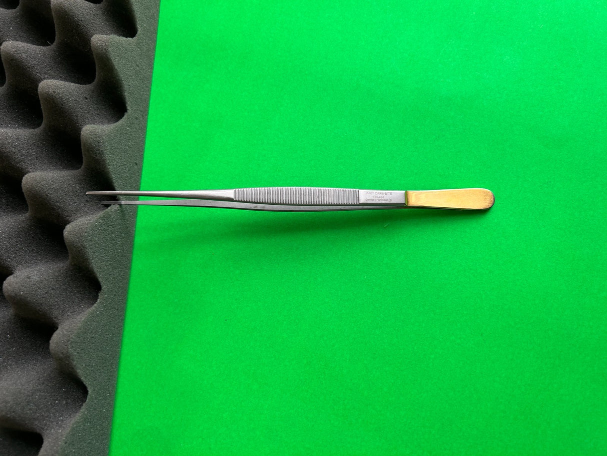 Jarit 130-437 Carb-Bite Tissue Forcep, TC, 8".