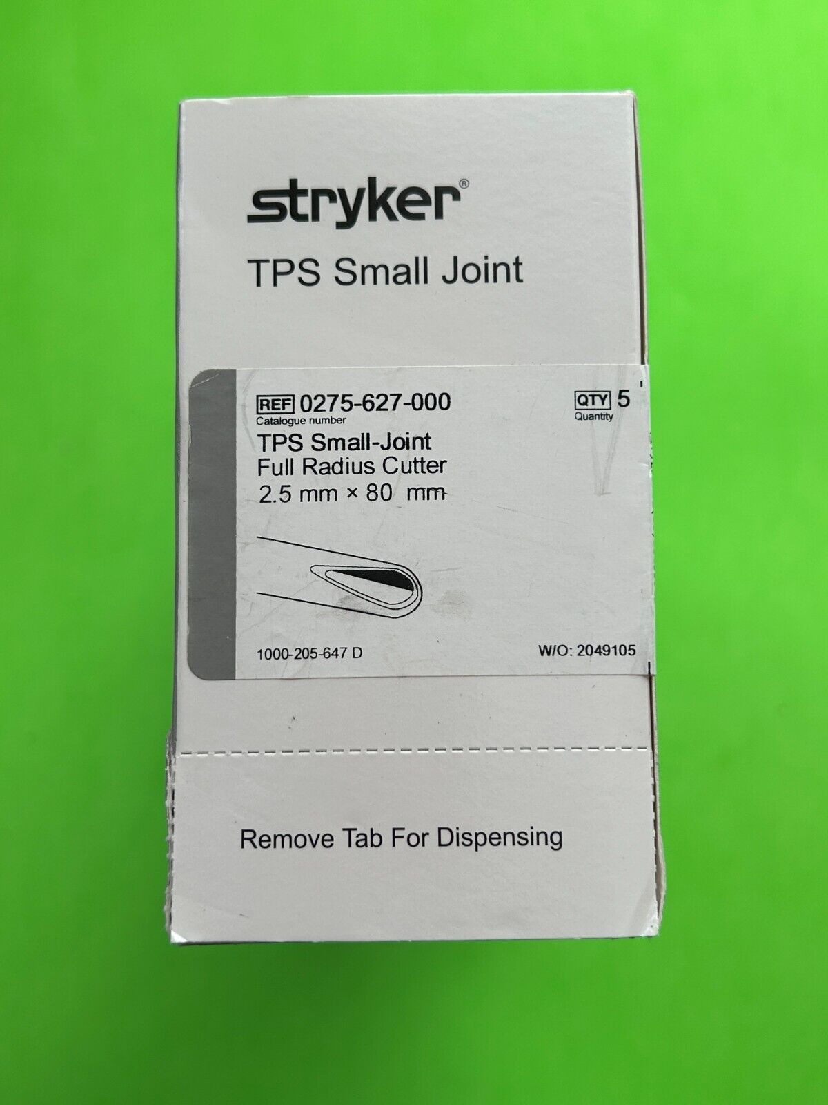 Stryker Formula Surgical TPS Small-Joint Full Radius Cutter 2.5mm x 80mm