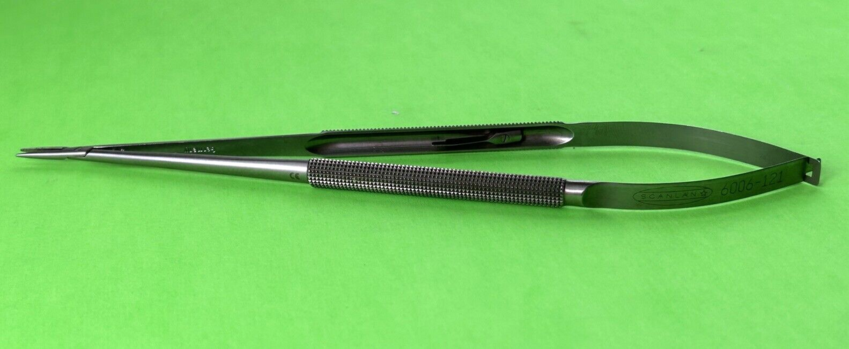 Scanlan Surgical Diamond Dust Jacobson Microsurgical Needle Holder With Lock 8"