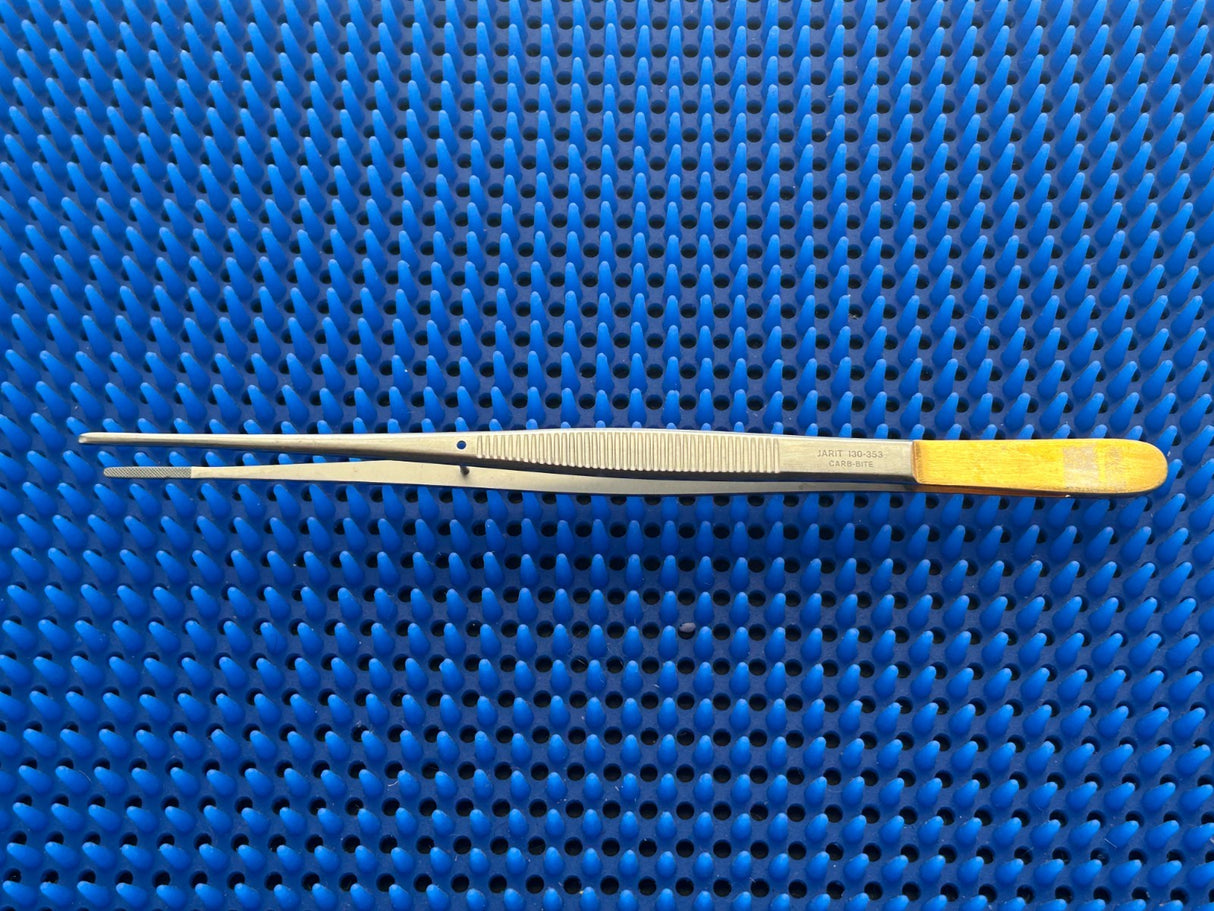 Jarit 130-353 Carb Bite Potts-Smith Tissue Forcep, 7-1/4"