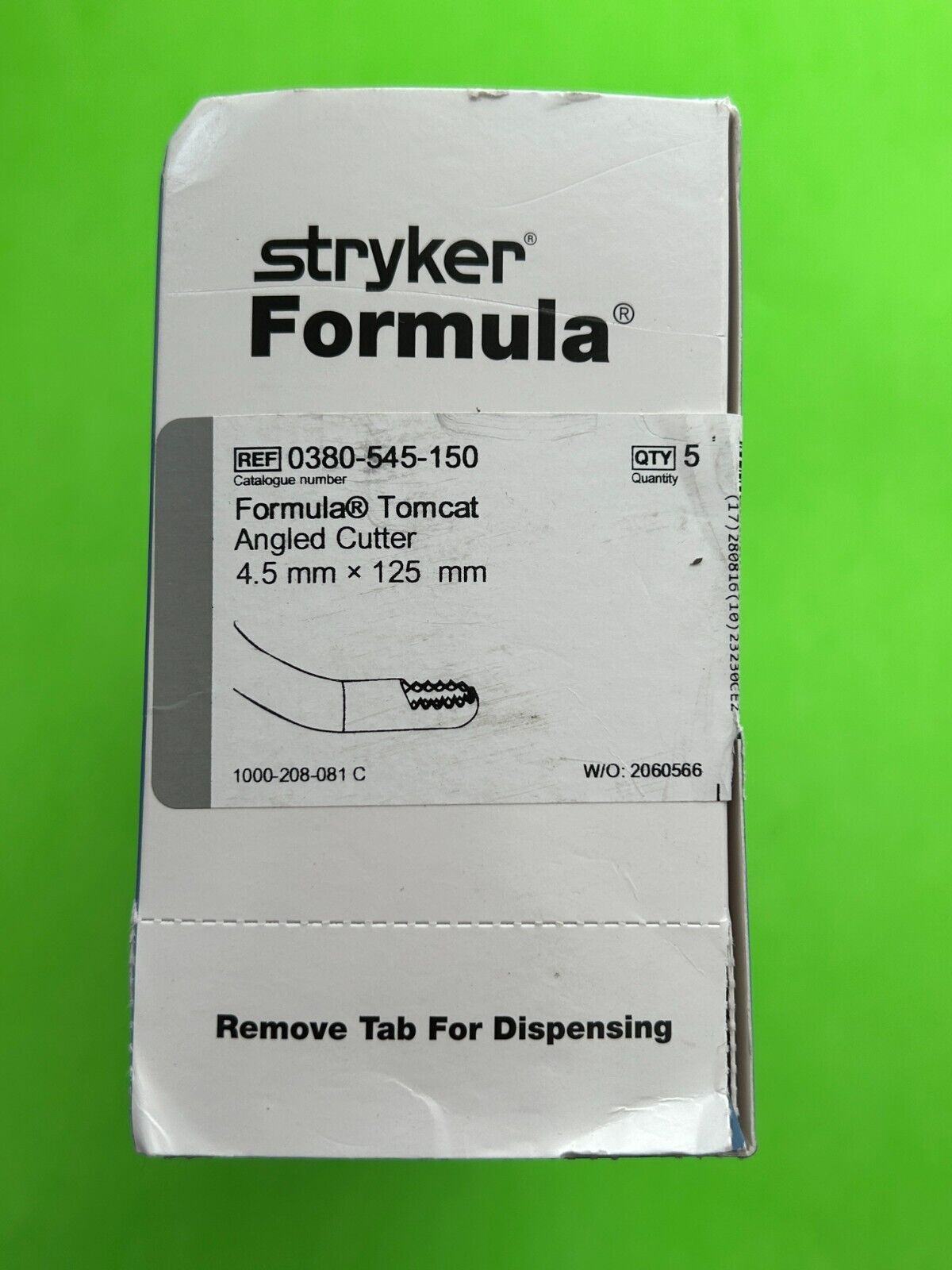 Stryker Formula Surgical Tomcat Angled Cutter 4.5mm x 125mm