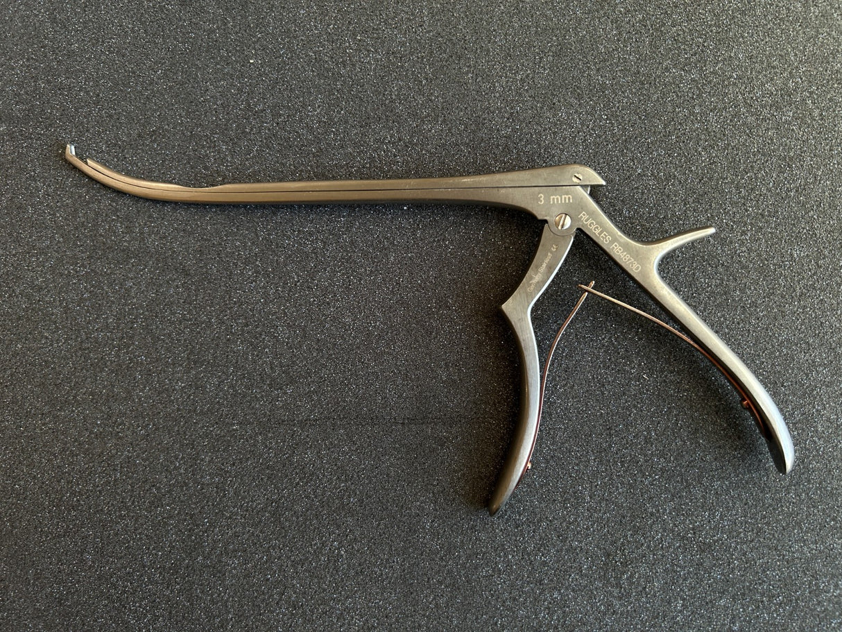 Ruggles RB4873D Kerrison Rongeurs 3mm Up 40° Angled 8"