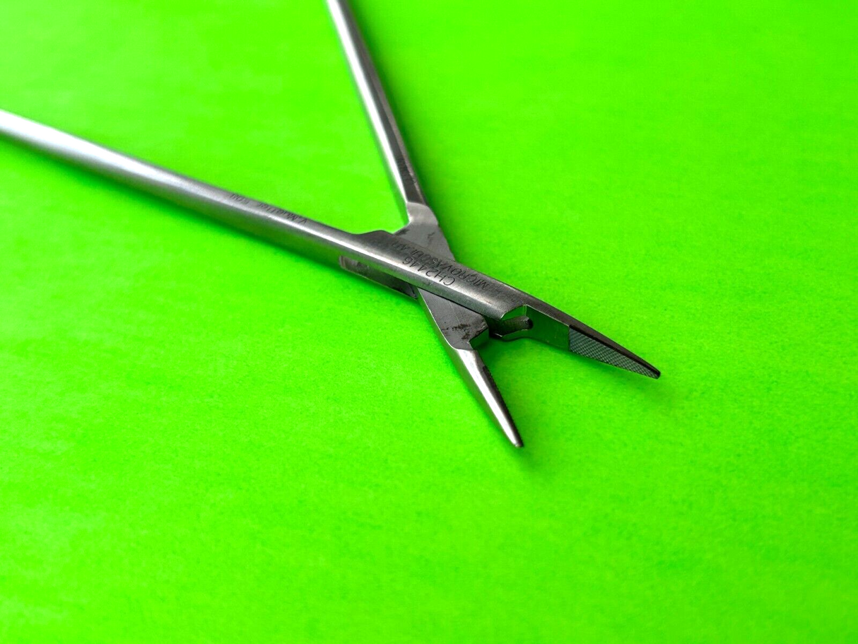 V.Mueller Surgical 10-1/4" TC Microvascular Needle Holder, Str Jaw