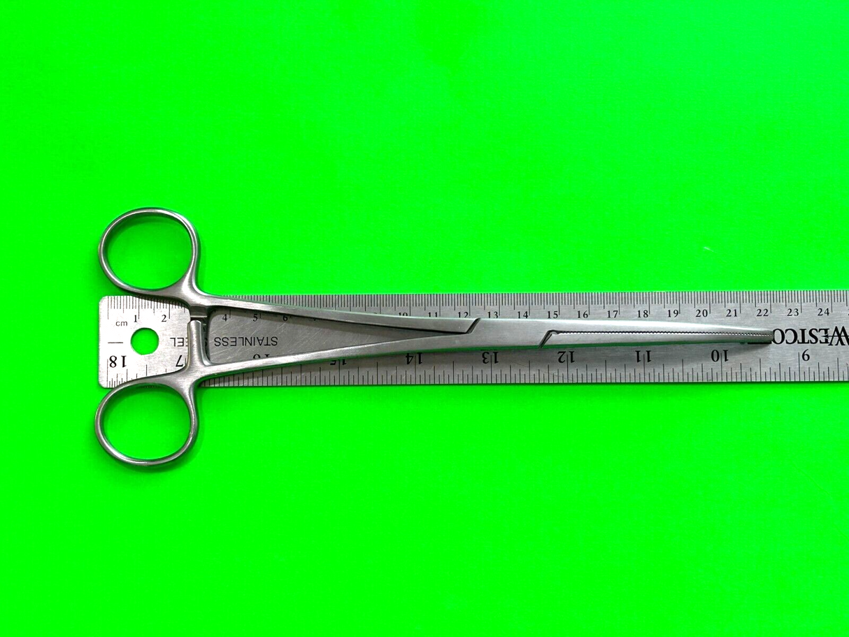 V.Mueller Surgical GL3210 Rochester-Pean Serrated Forceps, Curved 22cm