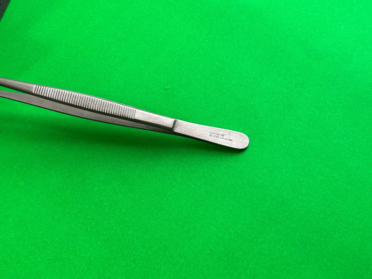 Codman 30-4155 1x2 Teeth Tissue Forceps 8"