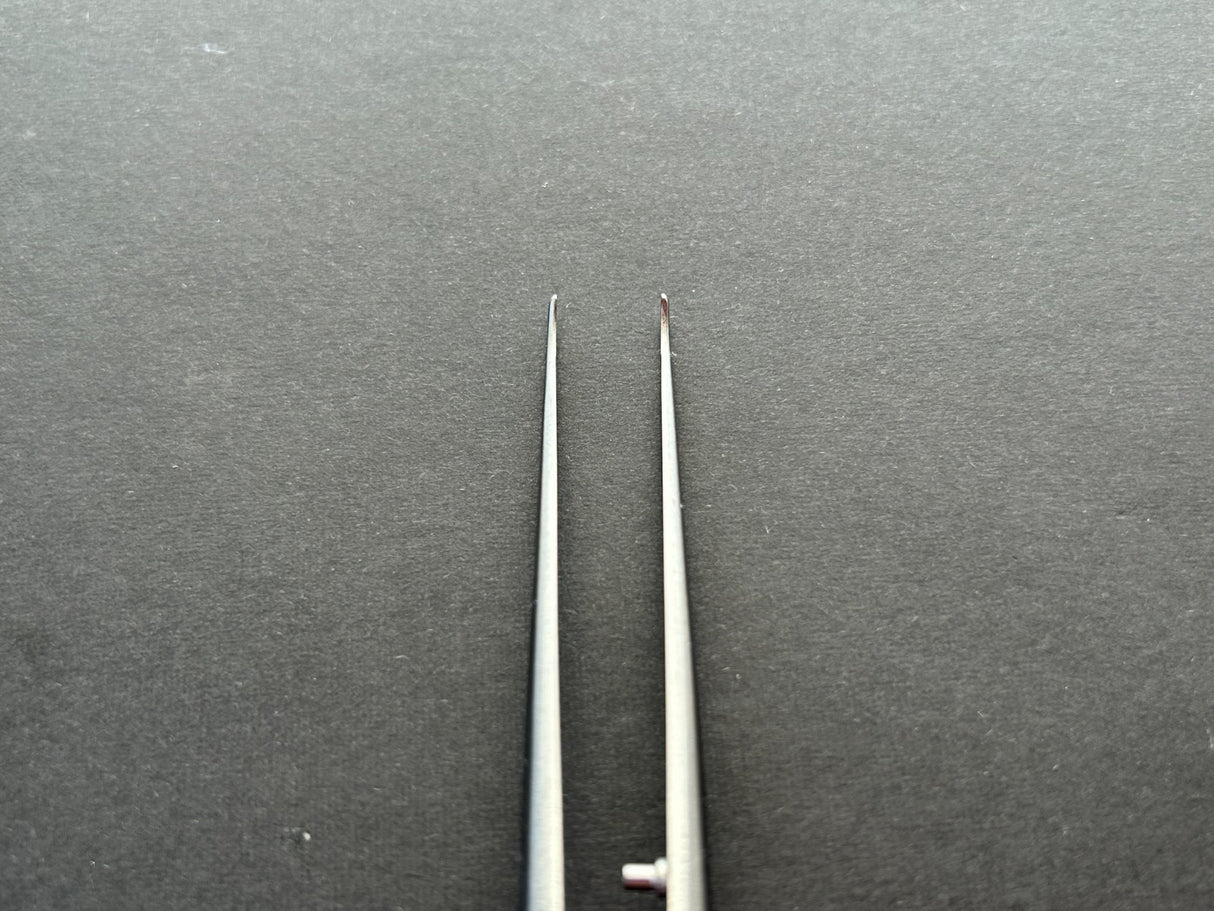 Symmetry 55-9083 Micro Tissue Forcep, Curved, Round Handle w/Platform, 7 1⁄8"