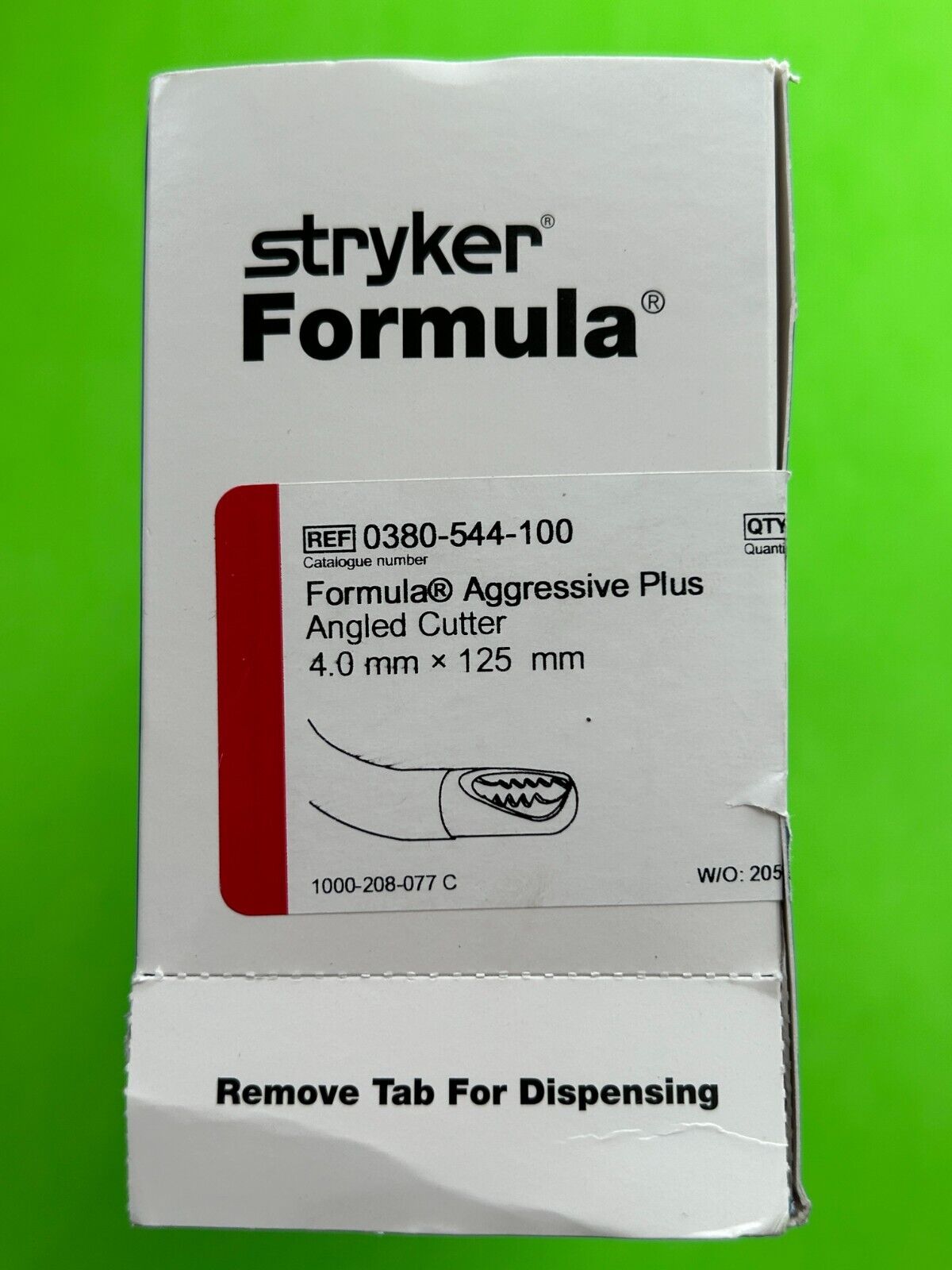 Stryker Formula Surgical Aggressive Plus Angled Cutter 4.0mm x 125mm