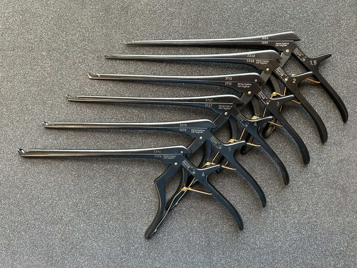 Aesculap Detachable Kerrison Rongeur/Punch 40° Up 1.5mm-6mm Set of 6 Spine/Neuro