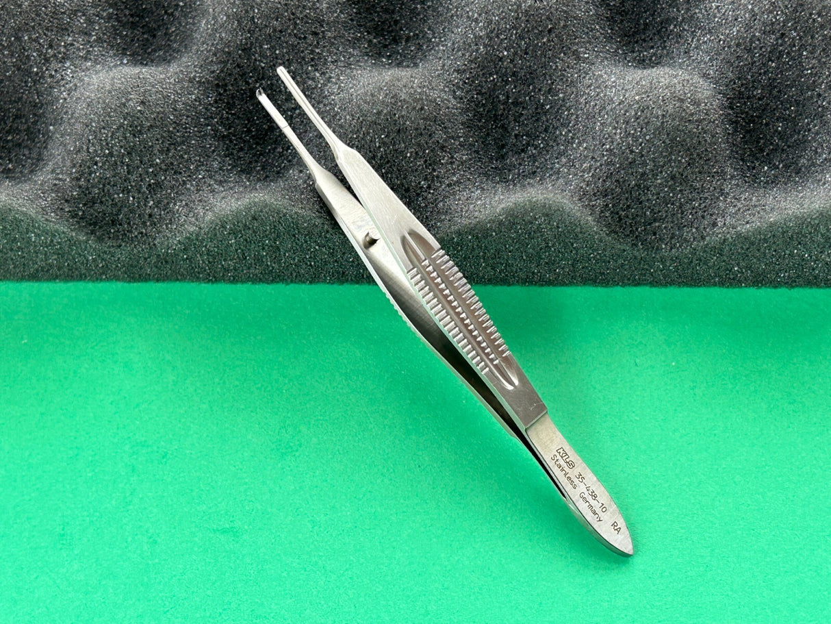 KLS Martin Surgical 4-1/4" Castroviejo Forceps, 1.5mm Tip