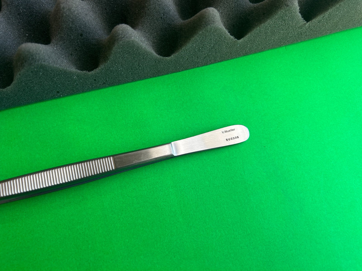 V Mueller SU2338 Tissue Forceps, 1x2 Teeth, 12"