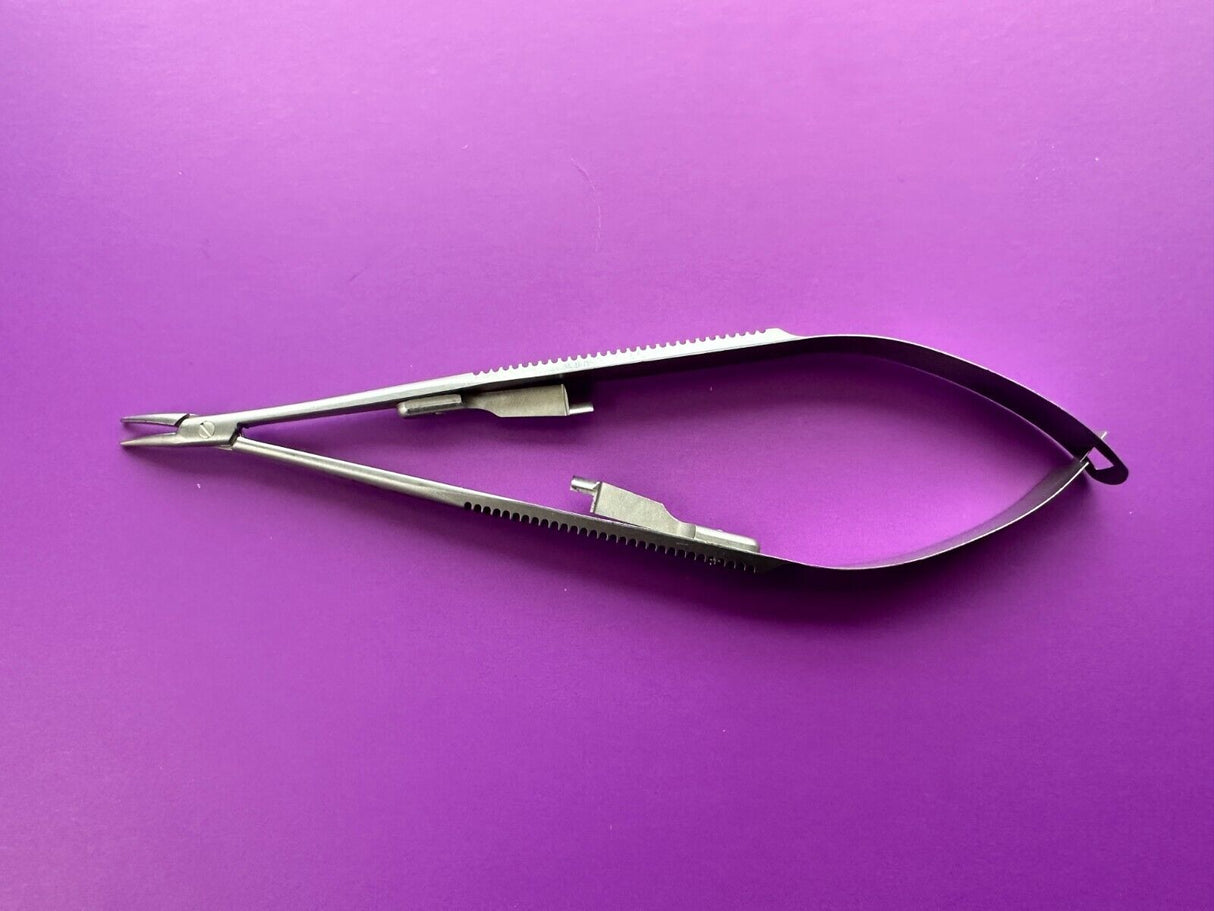 Karl Storz E3848 Castroviejo Needle Holder 11mm Curved Medium Locking