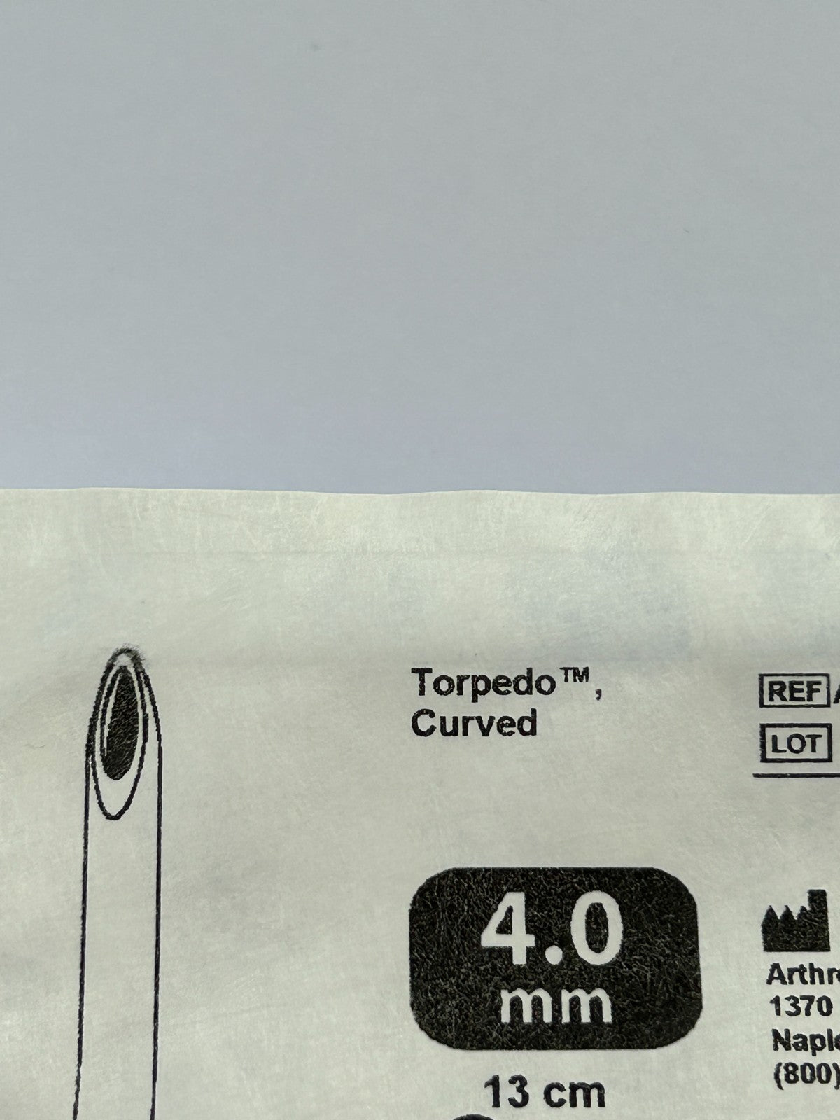Arthrex AR-8400CTD Torpedo Curved Blade,4.0 mm x 13 cm IN DATE (5 Shaver Blades)