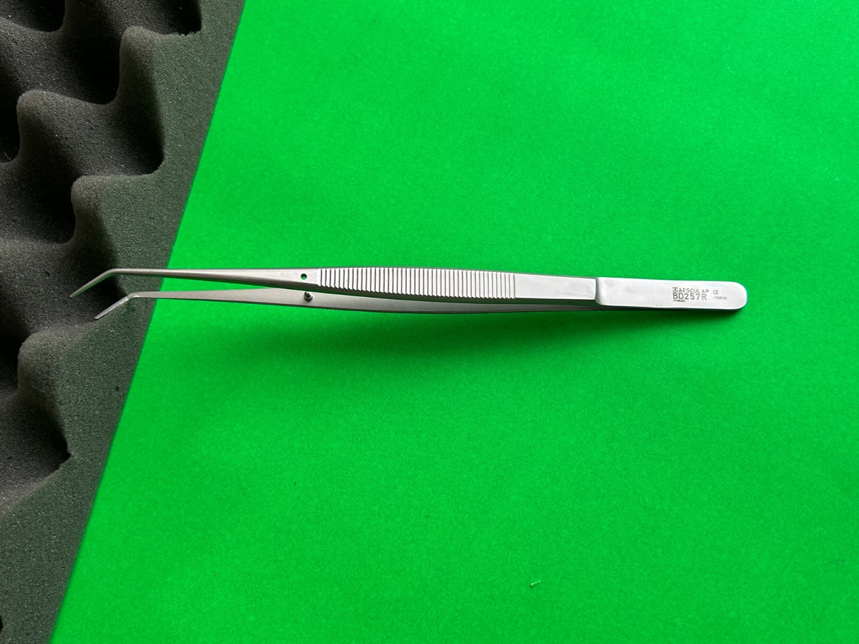 Aesculap BD257R Surgical Angled Dissecting Forceps, 7-7/8"