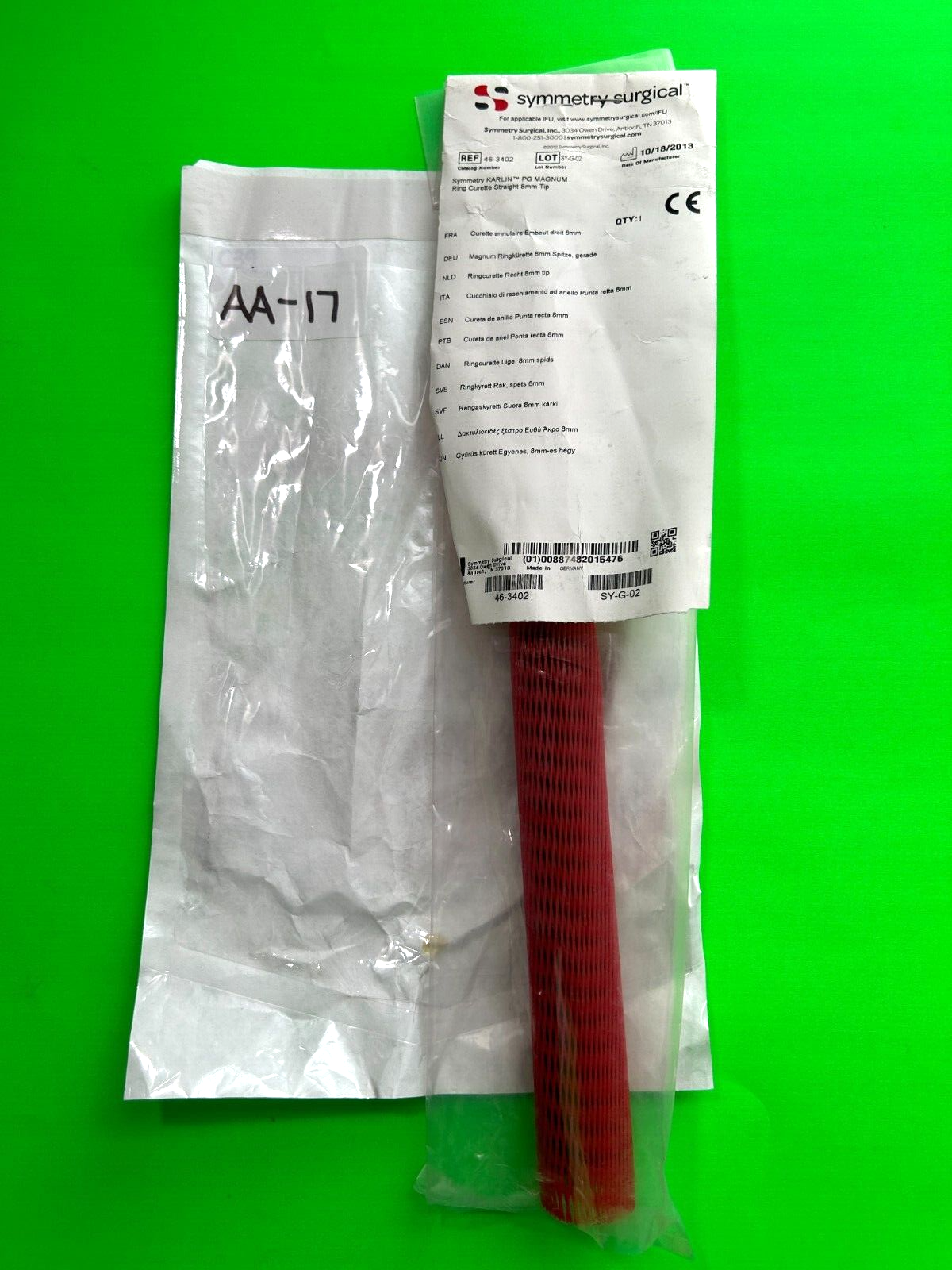 Symmetry Surgical 46-3402 Magnum Ring Curette 8mm Tip Straight