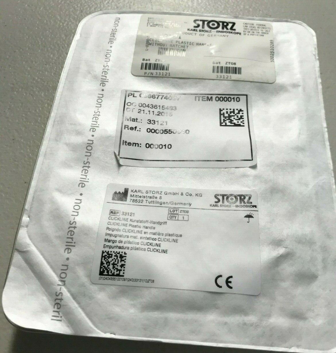 KARL STORZ 33121 Clickline Monopolar Handle - Black * NEW * Made in Germany