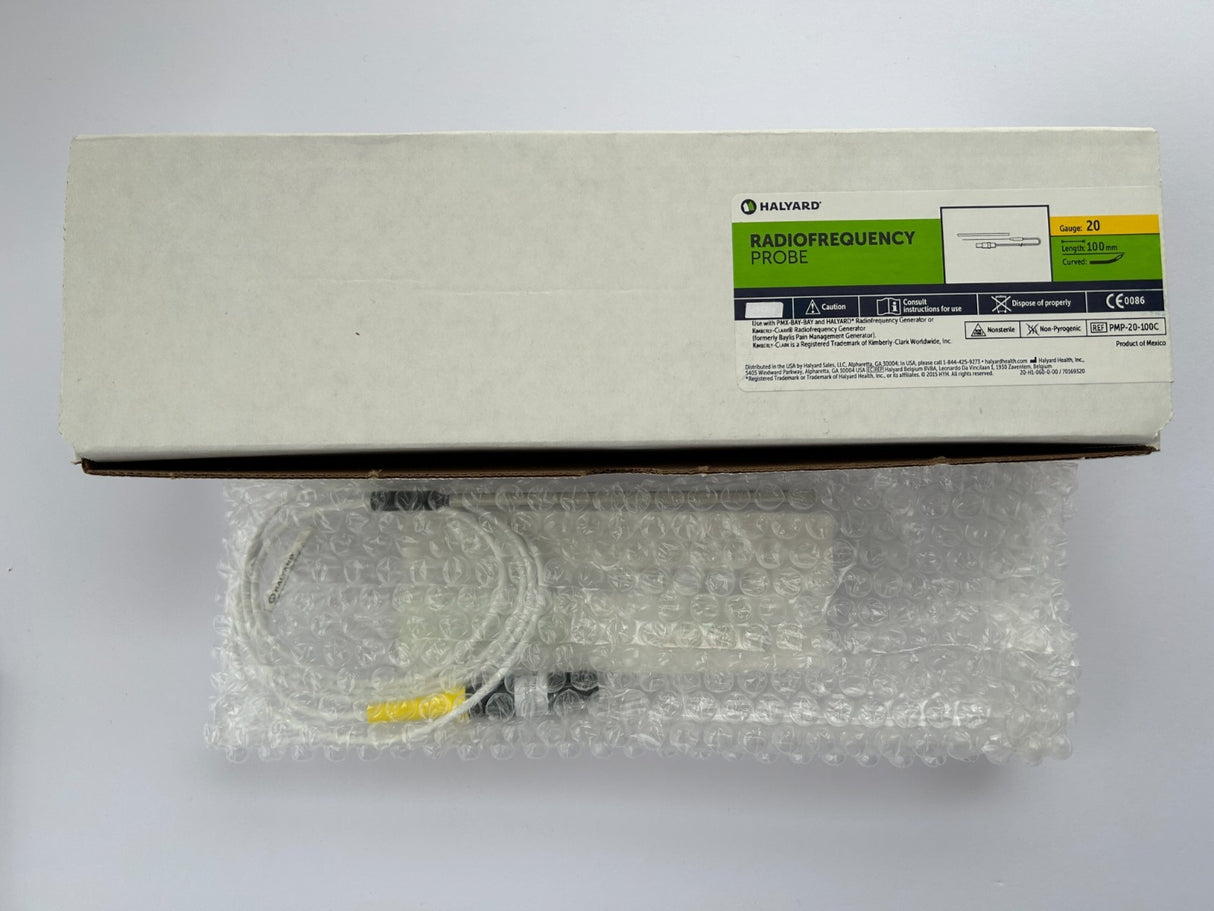 Kimberly Clark Halyard RadioFrequency Probe, 20G, 100 mm, Curved - PMP-20-100C