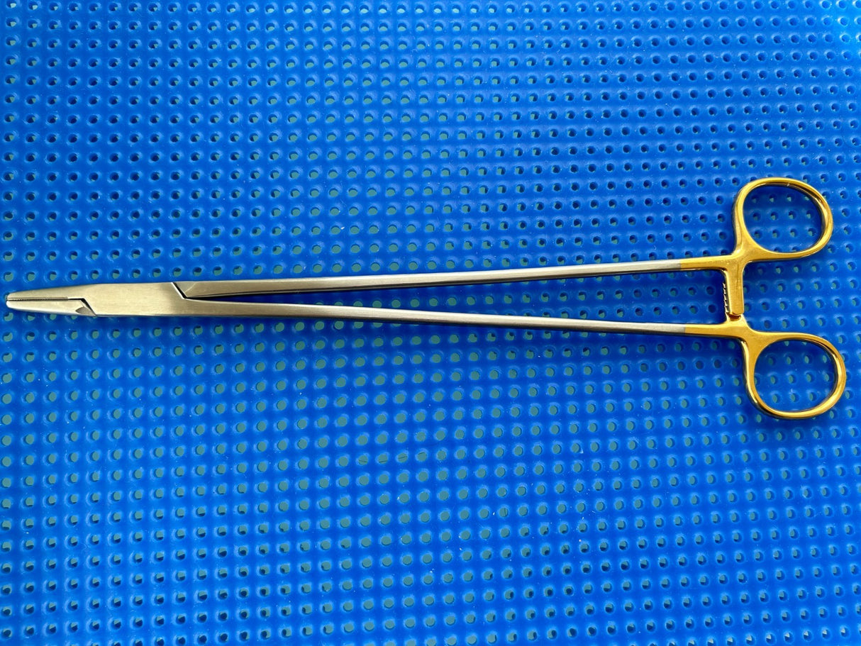 Symmetry Surgical 32-146 Needle Holder; Mayo-Hegar; Straight; TC; 10 in